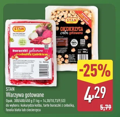 Warzywa gotowane ciecierzyca promocja w Aldi