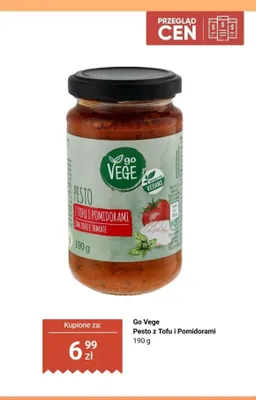 Pesto z Tofu i Pomidorami Go Vege promocja w Biedronka