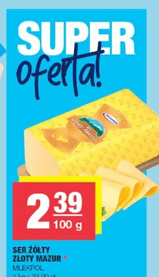 Ser żółty Złoty Mazur Mlekpol promocja w SPAR