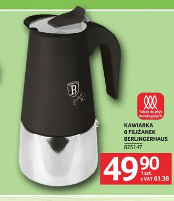 Kawiarka 6 filiżanek Berlingerhaus promocja w Selgros