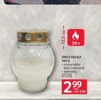 Znicz kulka zalewany promocja w Selgros