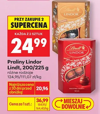 Praliny Lindor promocja w Biedronka