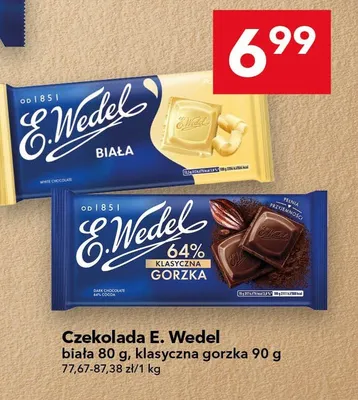 Czekolada biała, klasyczna gorzka promocja w LEWIATAN