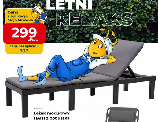 Leżak modułowy Eurohit Garden Haiti z poduszką promocja w PSB Mrówka