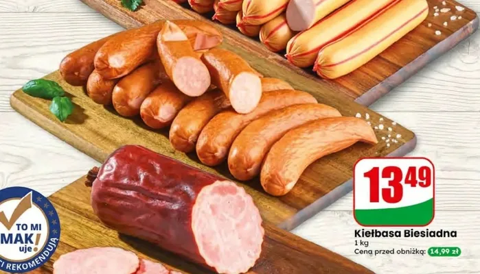 Kiełbasa Biesiadna Agro Rydzyna promocja w Dino