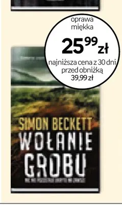 Książka Wołanie grobu Simon Beckett promocja w Empik