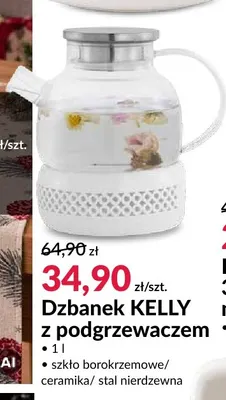 Dzbanek Kelly z podgrzewaczem 1 l promocja w Salony Agata