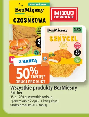 Wędlina roślinna BezMięsna czosnkowa promocja w Leclerc