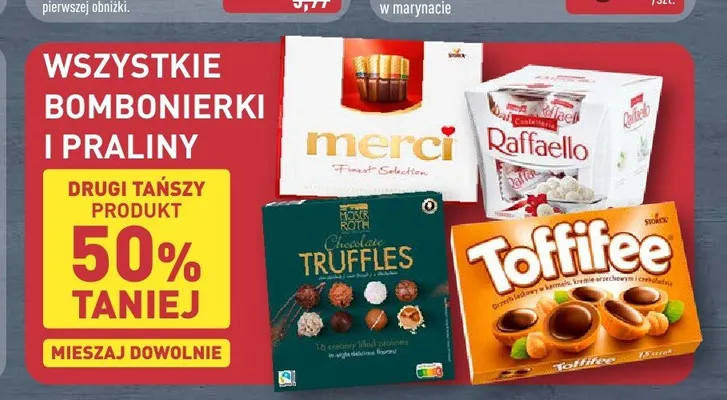 Bombonierki i praliny promocja w Aldi