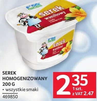 Serek homogenizowany 200 g promocja w Selgros