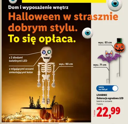 Dekoracja ogrodowa LED Livarno promocja w Lidl