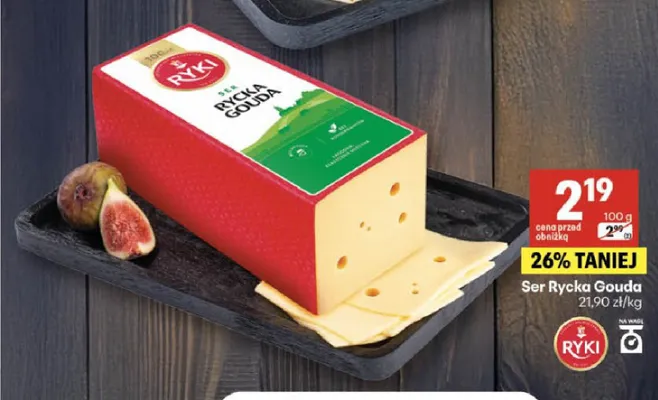 Ser Rycka Gouda promocja w Delikatesy Centrum