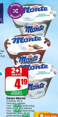 Deser monte 2 rodzaje promocja w Dino