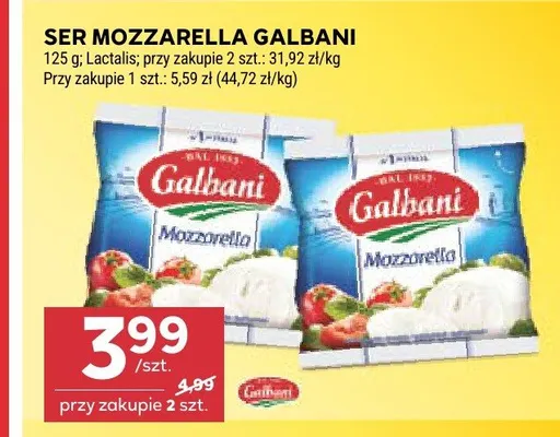 Ser Mozzarella Galbani promocja w Stokrotka