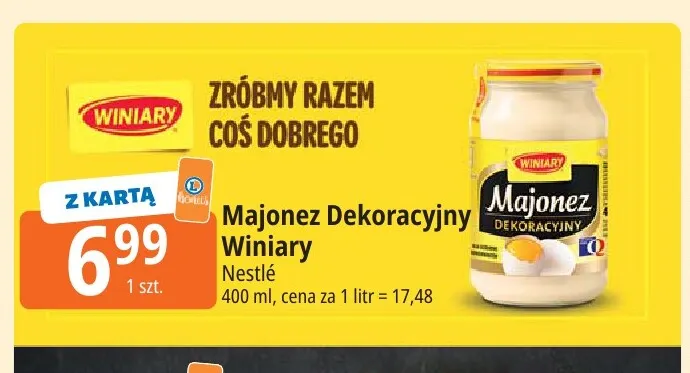 Majonez dekoracyjny Winiary promocja w Leclerc