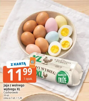 Jaja z wolnego wybiegu XL promocja w Leclerc