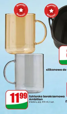 Szklanka borokrzemowa 470 ml Ambition promocja w Dino