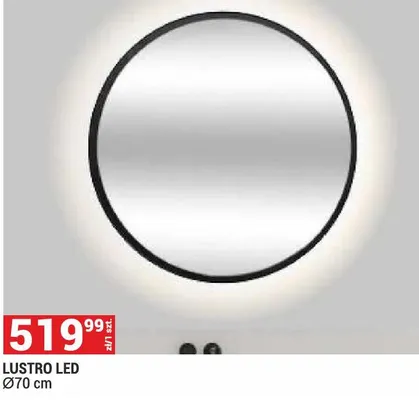 Lustro LED Ø70cm promocja w Merkury Market