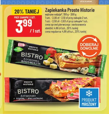 Zapiekanka Margherita Bistro Proste Historie promocja w POLOmarket