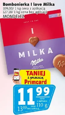 Bombonierka I love Milka promocja w Prim Market