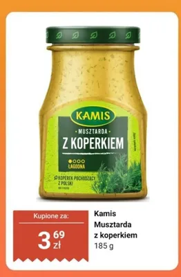 Musztarda Kamis z koperkiem promocja w Dino