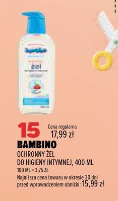 Ochronny żel do higieny intymnej Bambino promocja w Drogerie Natura