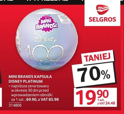 Mini Brands kapsuła Disney Platinum promocja w Selgros