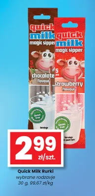 Rurki Quick Milk chocolate flavour promocja w emma MARKET
