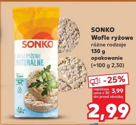 Wafle ryżowe różne rodzaje promocja w Kaufland