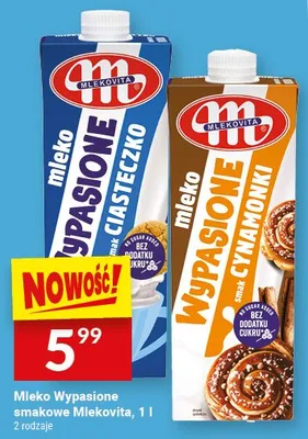 Mleko Wypasione smak ciasteczko Mlekovita promocja w Twój Market