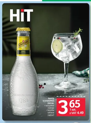 Napój Schweppes promocja w Selgros