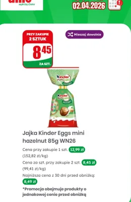 Jajka mini hazelnut promocja w Dino
