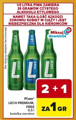 Piwo Lech Premium promocja w Carrefour Express