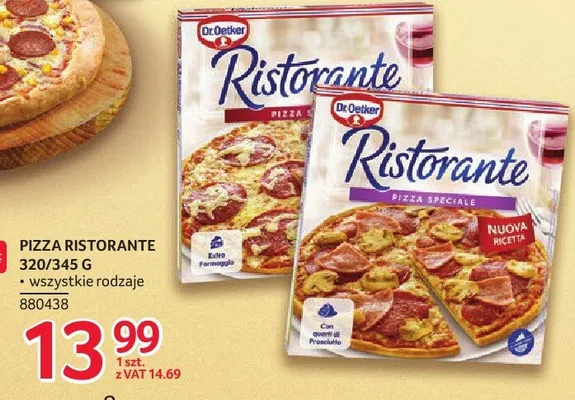 Pizza Ristorante 320/345 g wszystkie rodzaje promocja w Selgros