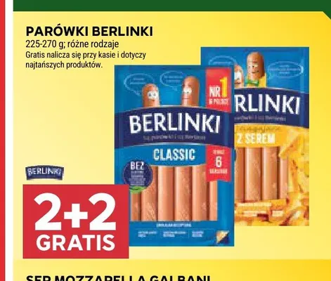 Parówki Berlinki Classic promocja w Stokrotka