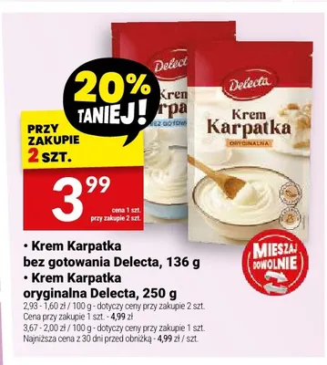 Krem Karpatka oryginalna Delecta promocja w Twój Market