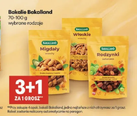 Orzechy włoskie Bakalland promocja w Delikatesy Centrum