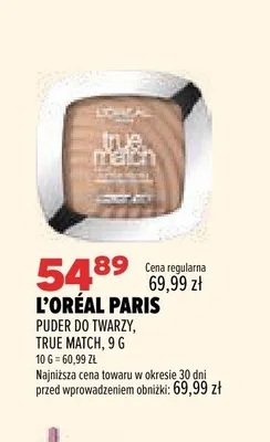 Puder do twarzy L'Oréal Paris True Match promocja w Drogerie Natura