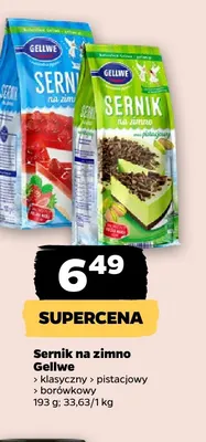 Sernik na zimno pistacjowy Gellwe promocja w Netto