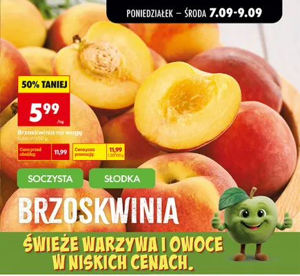 Brzoskwinie promocja w Biedronka