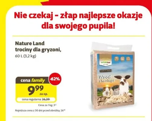 Trociny dla gryzoni Nature Land promocja w Super Zoo