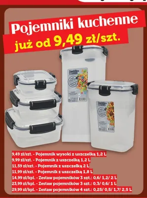 Zestaw pojemników Freshlife 3-pak 0,6 l 1,2 l 2 l promocja w TOPAZ