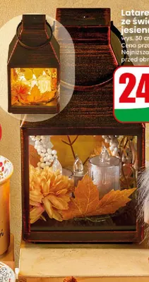 Latarenka ze świecą jesienna LED promocja w Dino