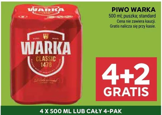 Piwo Warka promocja w Stokrotka