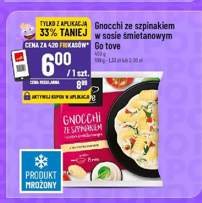 Gnocchi ze szpinakiem w sosie śmietankowym Go tove promocja w POLOmarket