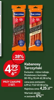 Kabanosy wieprzowe Tarczyński Exclusive promocja w Żabka
