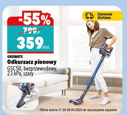 Odkurzacz pionowy GSC50, bezprzewodowy promocja w Biedronka Home