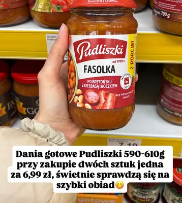 Fasolka po bretońsku z kiełbasą i boczkiem promocja w Dino