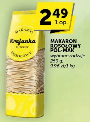 Makaron rosołowy Pol-Mak krajanka makaron rosołowy promocja w Euro Sklep