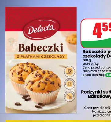 Babeczki z płatkami czekolady Delecta promocja w Dino
